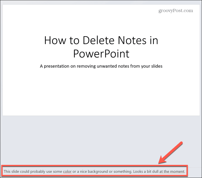note powerpoint