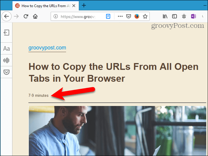 Timpul estimat de citire pentru Viewer View în Firefox
