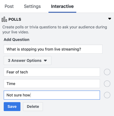 Cum să utilizați Facebook Live în marketingul dvs., pasul 5.