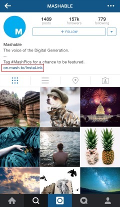 Încurajați utilizatorii să facă clic pe un link care îi va duce la un articol legat de fotografia Instagram.