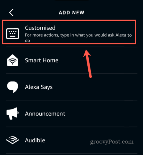 aplicația Alexa personalizată