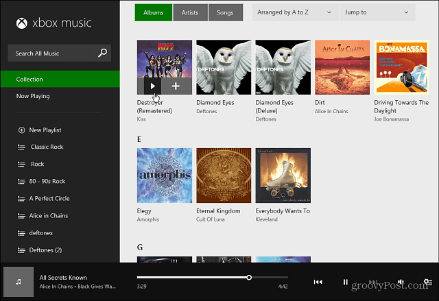 Interfață Web Xbox Music