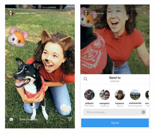 Instagram a anunțat că utilizatorii pot partaja acum Instagram Stories în Direct.