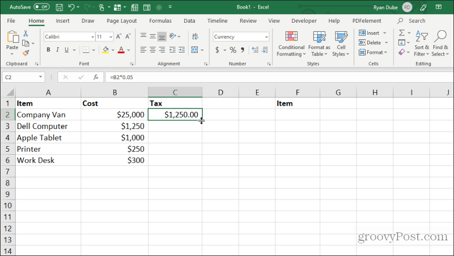 umplerea celulelor în excel