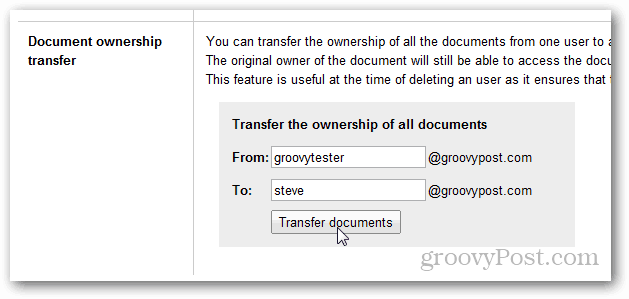 aplicațiile google transferă proprietatea documentelor