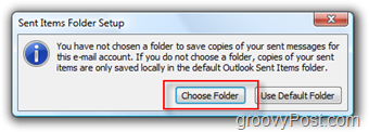 Configurați folderul SEND Mail pentru contul iMAP din Outlook 2007