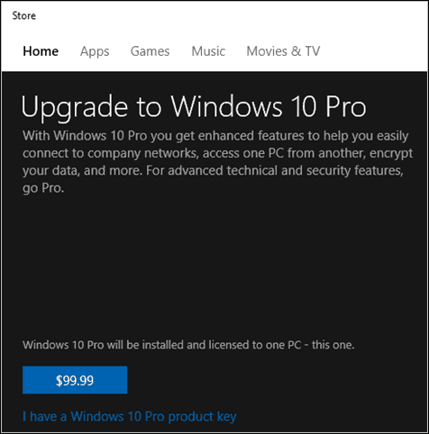 Windows 10 Pro Pack Magazin de chei Microsoft