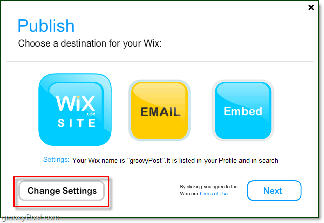 opțiuni de publicare pentru site-ul dvs. flash gratuit pentru wix