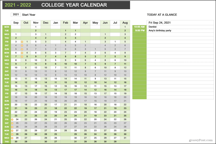 Calendarul Anului Colegiului
