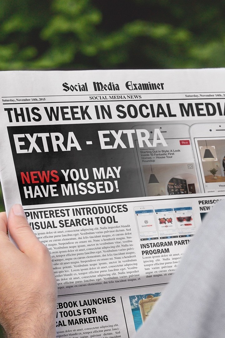 Pinterest lansează căutare vizuală: săptămâna aceasta în Social Media: Social Media Examiner