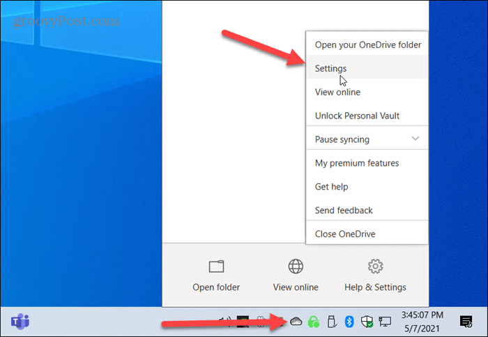 Setări Microsoft OneDrive