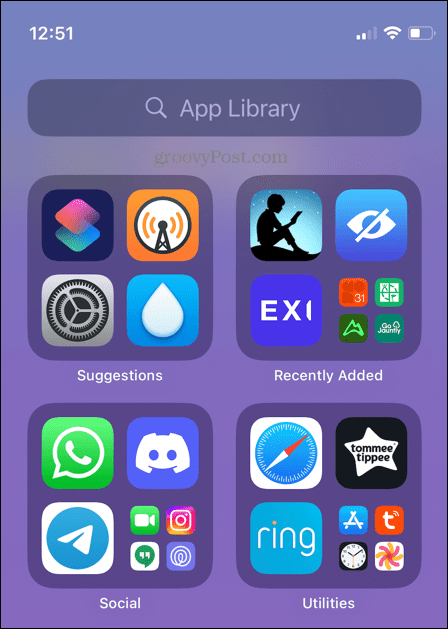 biblioteca de aplicații pentru iPhone
