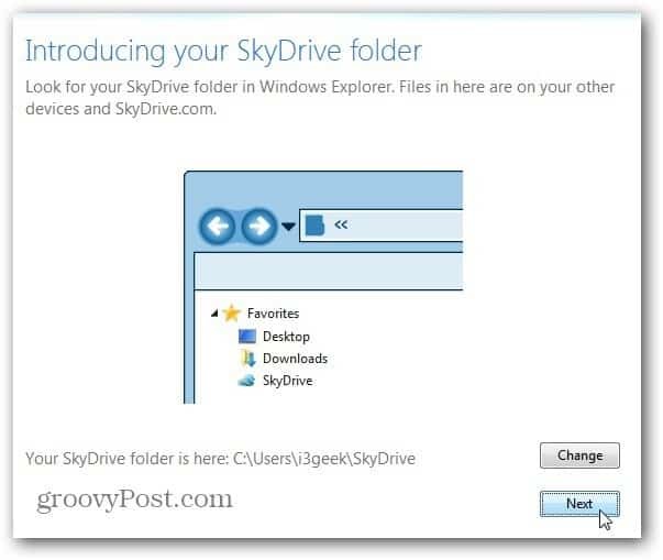 Locație SkyDrive