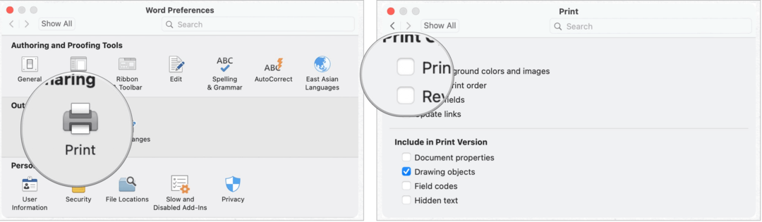 Cum se imprimă culoarea de fundal a documentului Microsoft Word