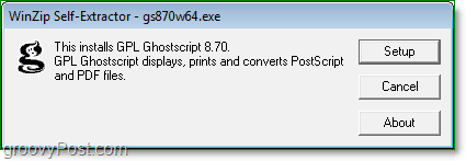 cum să instalați ghostscript în Windows 7 
