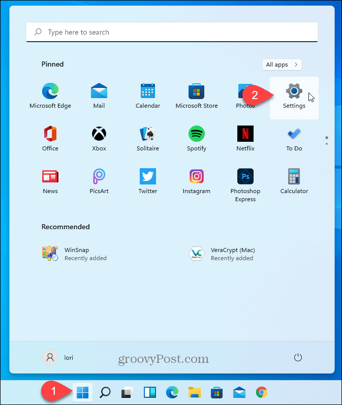 Deschideți setările Windows 11