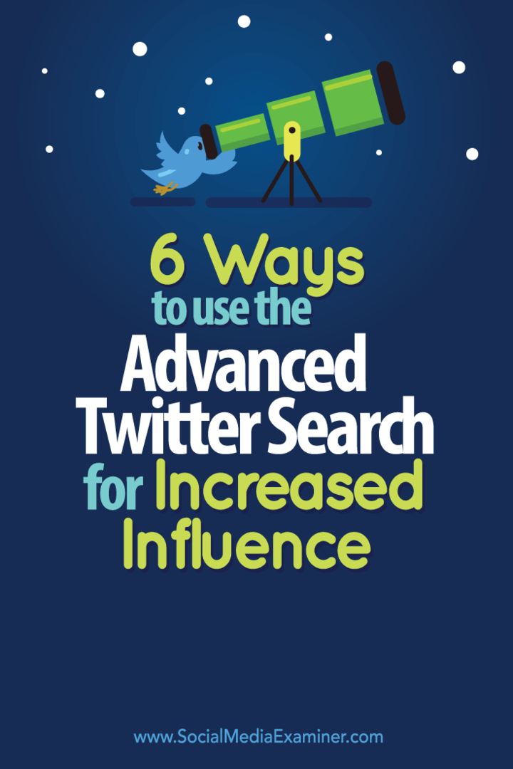 creșteți influența cu căutările avansate pe twitter