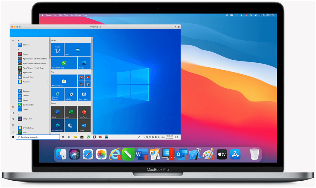 Windows 10 pe Mac-urile M1 Parallels Desktop 16 pentru Mac